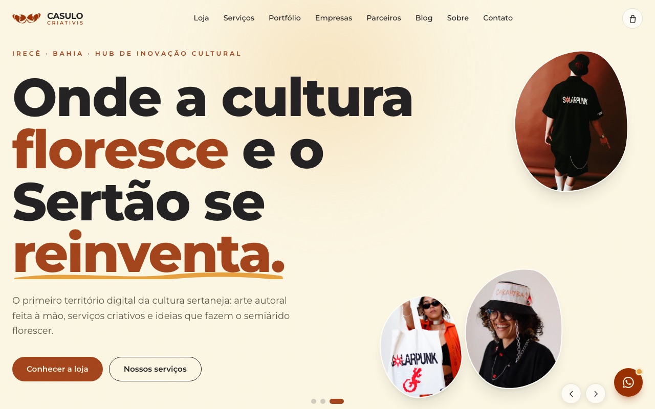 Site do Casulo Criativis